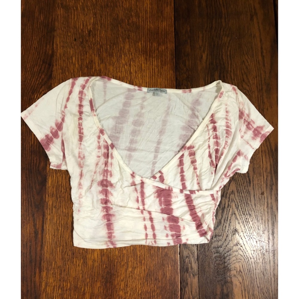 Charlotte Russe Tie Dye Wrap Crop Top